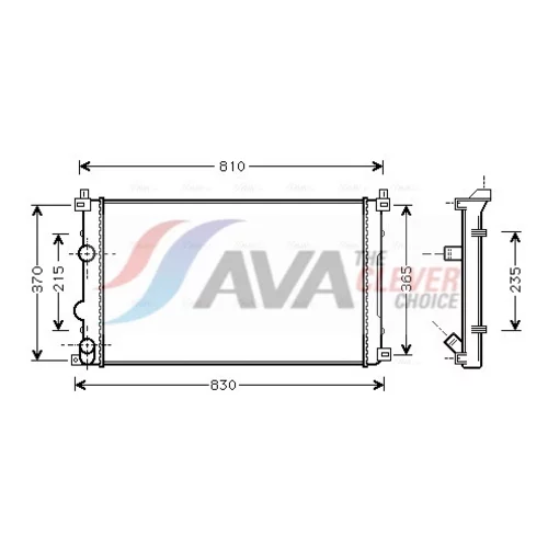 Chladič motora AVA QUALITY COOLING RTA2321