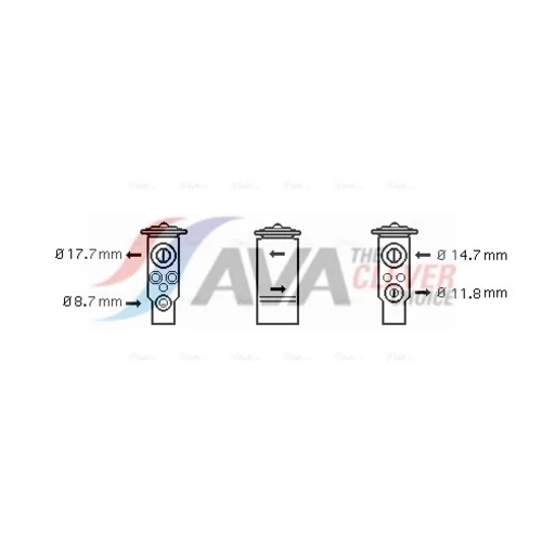 Expanzný ventil klimatizácie AVA QUALITY COOLING SB1057