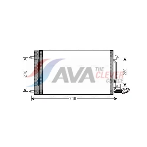 Kondenzátor klimatizácie AVA QUALITY COOLING STA5038D