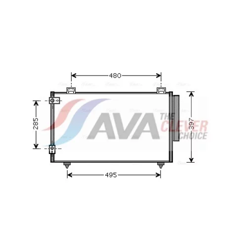 Kondenzátor klimatizácie AVA QUALITY COOLING TO5286D