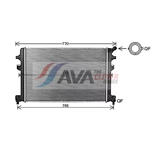 Chladič motora AVA QUALITY COOLING VN2426 - obr. 1