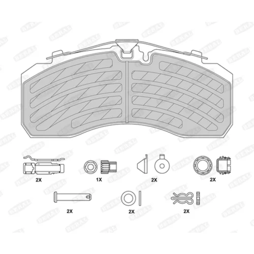 Sada brzdových platničiek kotúčovej brzdy BERAL 2925330004145504 - obr. 1
