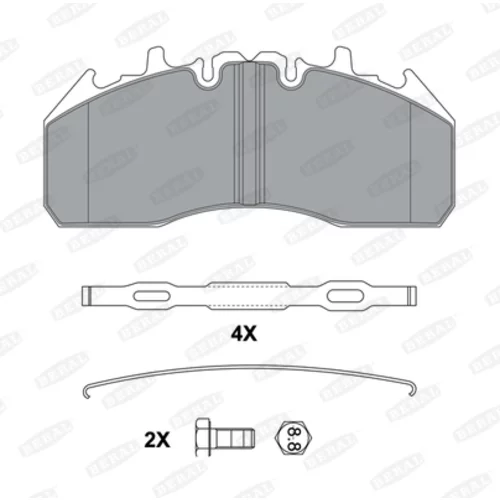 Sada brzdových platničiek kotúčovej brzdy BERAL BCV29174BK