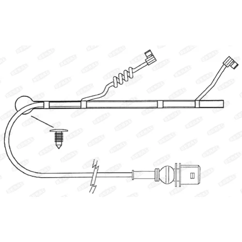 Výstražný kontakt opotrebenia brzdového obloženia BERAL UAI163