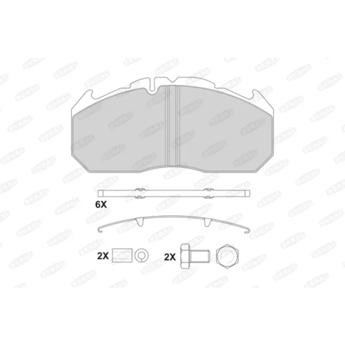 Sada brzdových platničiek kotúčovej brzdy BERAL 2921028004145724
