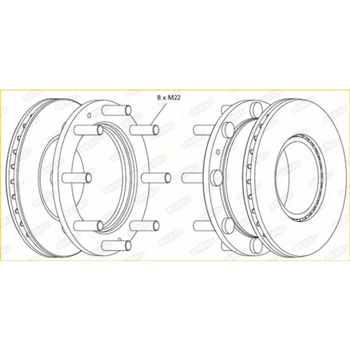 Brzdový kotúč BERAL BCR308A - obr. 1