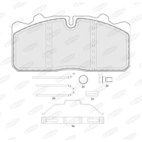 Sada brzdových platničiek kotúčovej brzdy BERAL BCV29088TK