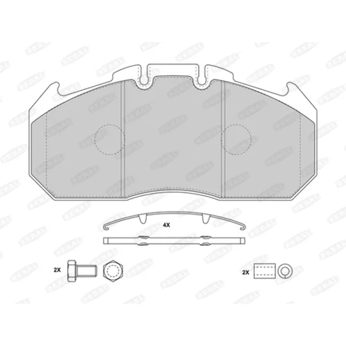 Sada brzdových platničiek kotúčovej brzdy BERAL 2913130004195684 - obr. 1