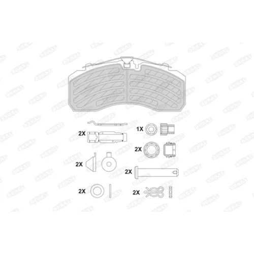 Sada brzdových platničiek kotúčovej brzdy BERAL BCV29252TK