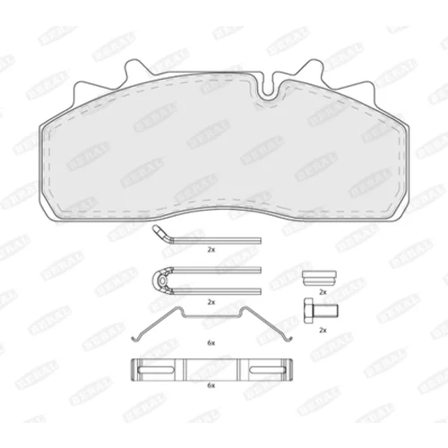 Sada brzdových platničiek kotúčovej brzdy BERAL BCV29159TK