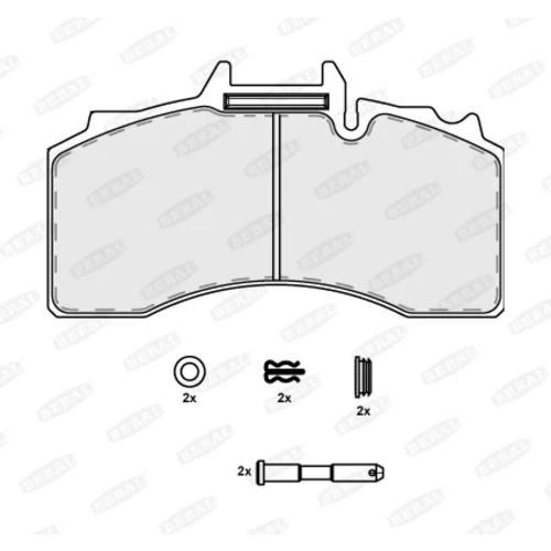 Sada brzdových platničiek kotúčovej brzdy BERAL BCV29228TK