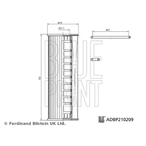 Olejový filter BLUE PRINT ADBP210209