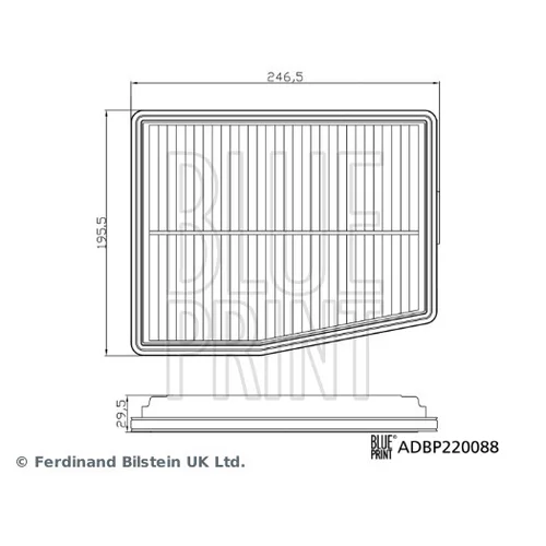 Vzduchový filter ADBP220088 (BLUE PRINT) - obr. 2