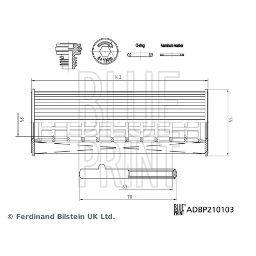 Olejový filter BLUE PRINT ADBP210103 - obr. 1