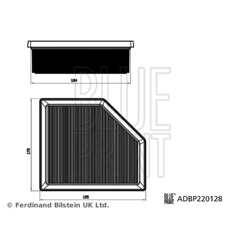 Vzduchový filter BLUE PRINT ADBP220128 - obr. 2