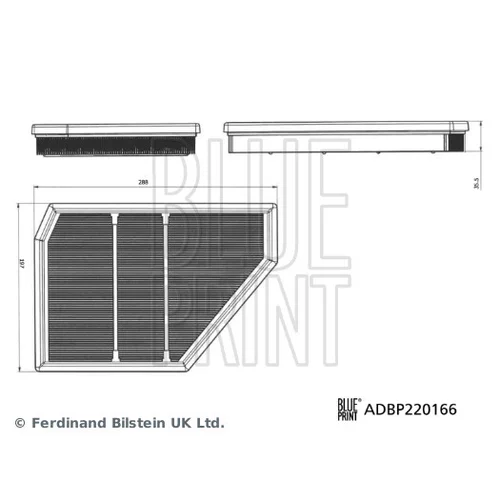 Vzduchový filter BLUE PRINT ADBP220166