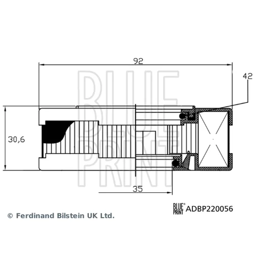 Filter odvzdušnenia kľukovej skrine BLUE PRINT ADBP220056 - obr. 2