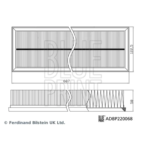 Vzduchový filter BLUE PRINT ADBP220068 - obr. 1