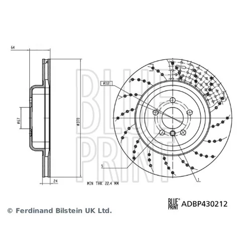 Brzdový kotúč BLUE PRINT ADBP430212