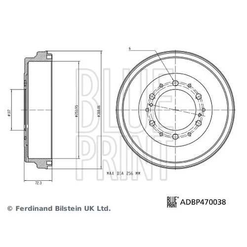 Brzdový bubon BLUE PRINT ADBP470038