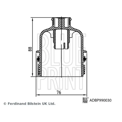 Veko, puzdro olejového filtra BLUE PRINT ADBP990030 - obr. 2