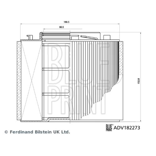 Vzduchový filter ADV182273 (BLUE PRINT) - obr. 2