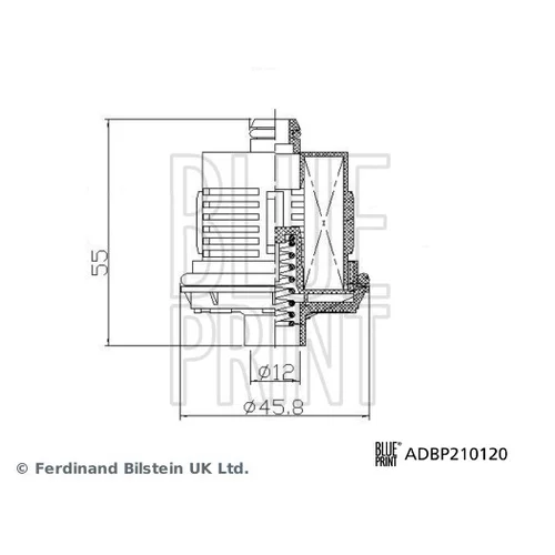 Filter hydrauliky, lamelová spojka (pohon všetkých kolies) BLUE PRINT ADBP210120 - obr. 2