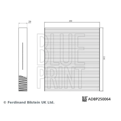 Filter vnútorného priestoru BLUE PRINT ADBP250064 - obr. 1