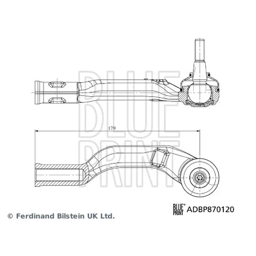 Hlava/čap spojovacej tyče riadenia BLUE PRINT ADBP870120