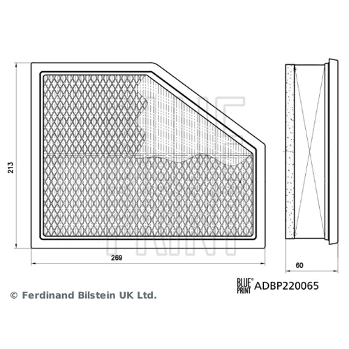 Vzduchový filter BLUE PRINT ADBP220065 - obr. 2