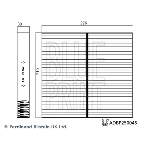 Filter vnútorného priestoru BLUE PRINT ADBP250045 - obr. 1