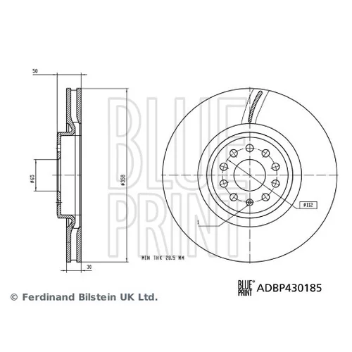 Brzdový kotúč BLUE PRINT ADBP430185