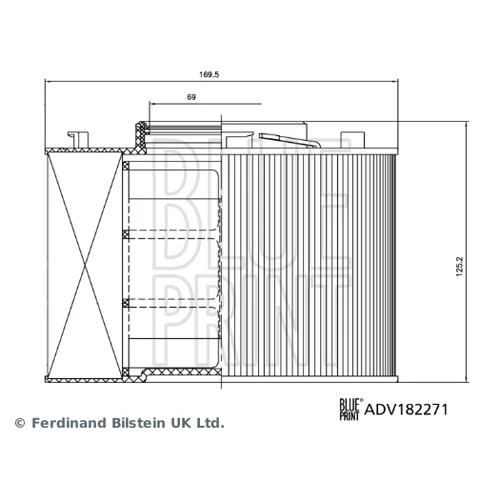 Vzduchový filter BLUE PRINT ADV182271 - obr. 2