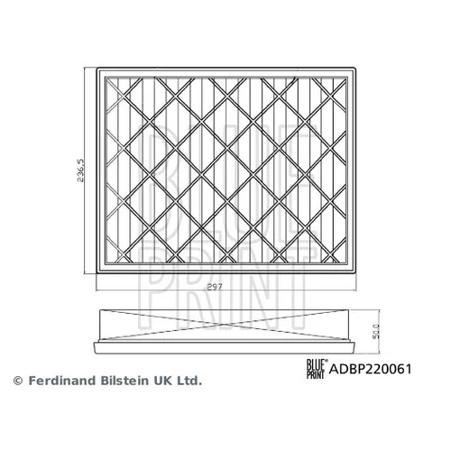 Vzduchový filter BLUE PRINT ADBP220061 - obr. 2