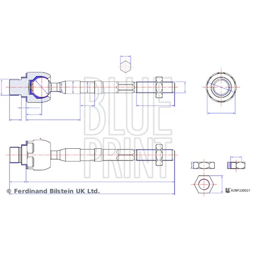 Axiálny čap tiahla riadenia BLUE PRINT ADBP870094 - obr. 2