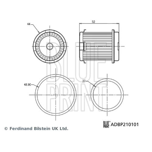 Hydraulický filter automatickej prevodovky BLUE PRINT ADBP210101 - obr. 2