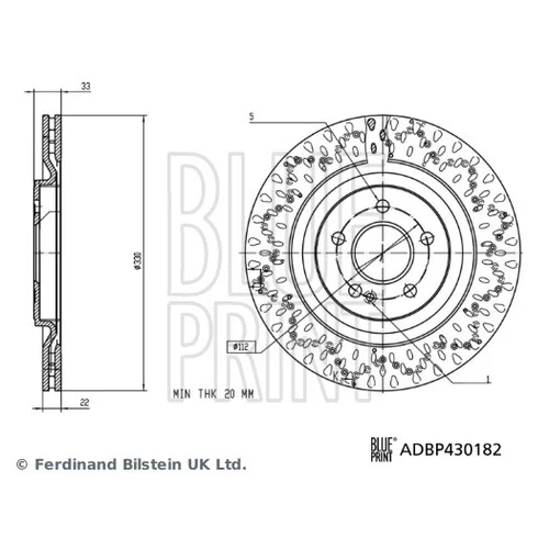 Brzdový kotúč BLUE PRINT ADBP430182