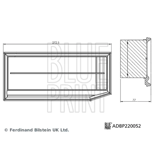 Vzduchový filter BLUE PRINT ADBP220052 - obr. 2