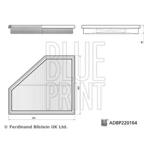 Vzduchový filter BLUE PRINT ADBP220164