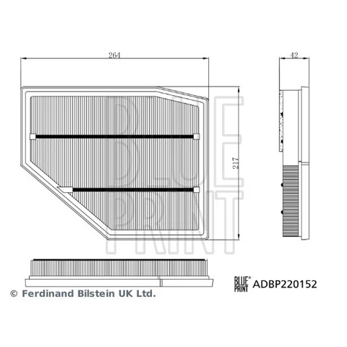 Vzduchový filter BLUE PRINT ADBP220152