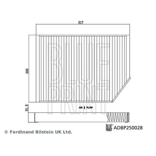 Filter vnútorného priestoru BLUE PRINT ADBP250028 - obr. 2