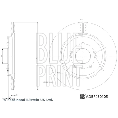 Brzdový kotúč BLUE PRINT ADBP430105