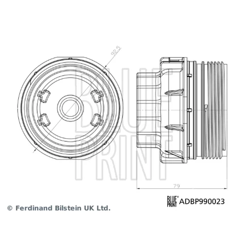 Veko, puzdro olejového filtra BLUE PRINT ADBP990023 - obr. 2