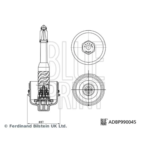 Veko, puzdro olejového filtra BLUE PRINT ADBP990045