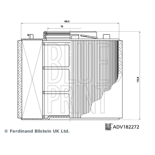 Vzduchový filter BLUE PRINT ADV182272 - obr. 2