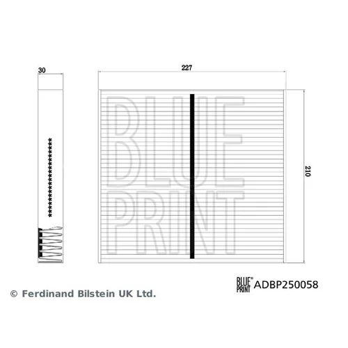 Filter vnútorného priestoru BLUE PRINT ADBP250058 - obr. 2