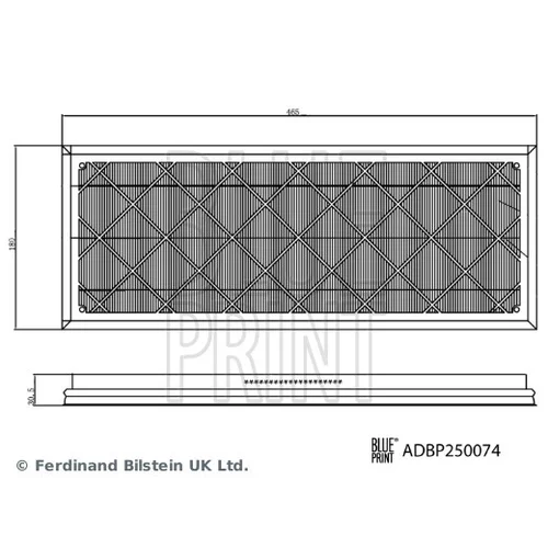 Súprava filtrov, vzduch vnútorného priestoru BLUE PRINT ADBP250074 - obr. 2