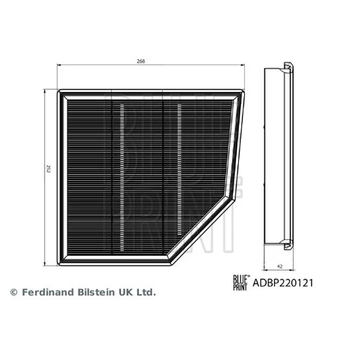 Vzduchový filter BLUE PRINT ADBP220121 - obr. 2