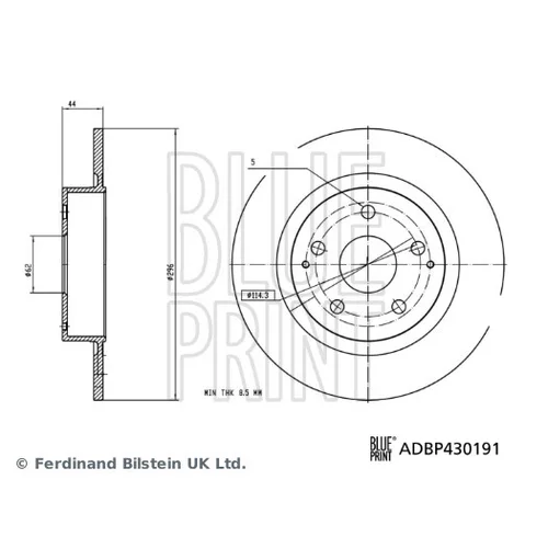 Brzdový kotúč BLUE PRINT ADBP430191