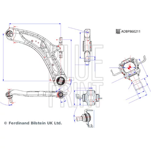 Rameno zavesenia kolies BLUE PRINT ADBP860211